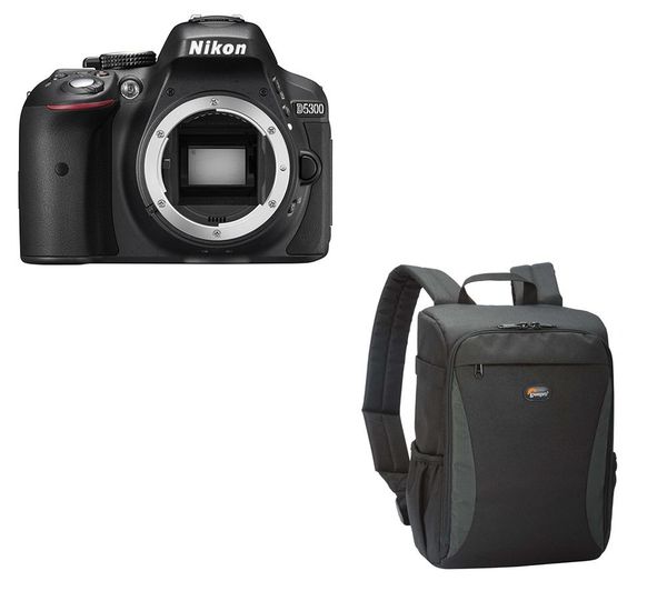 NIKON D5300 DSLR Camera & Format 150 DSLR Camera Backpack Bundle, Black
