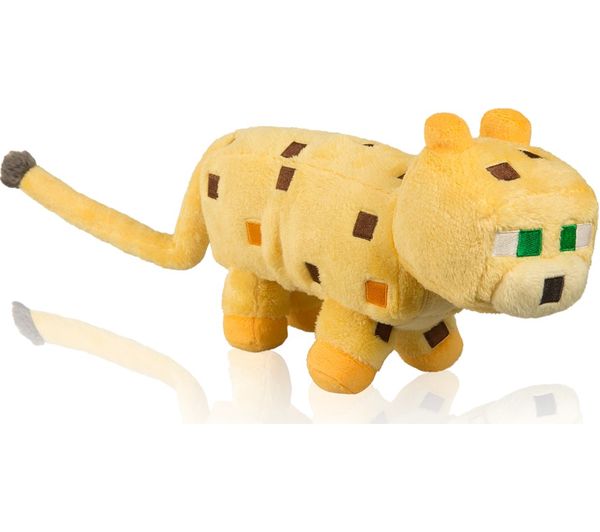 MINECRAFT Ocelot Plush Toy with Hang Tag - 14", Yellow, Yellow