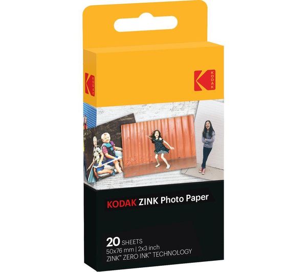 KODAK Premium Zink 2x3" Photo Paper - 20 Sheets