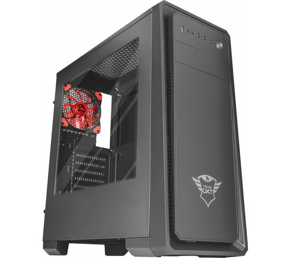 TRUST GXT 1110 ATX Mid-Tower PC Case, Red