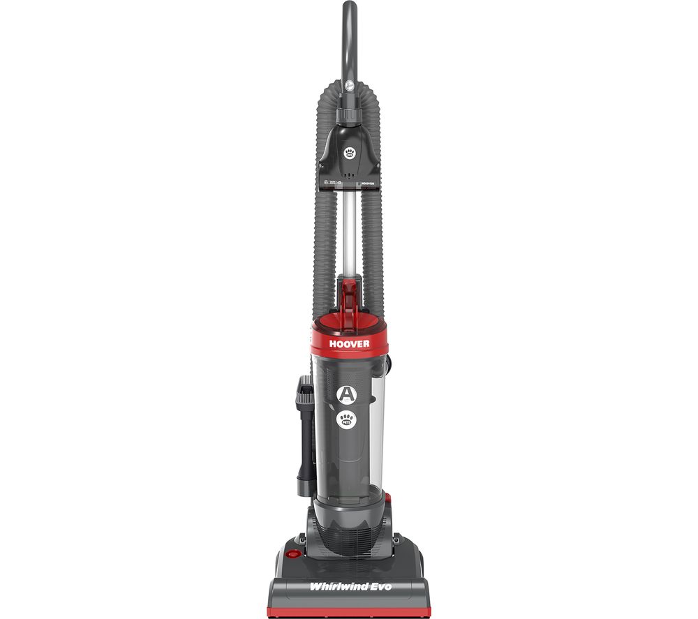 HOOVER Whirlwind Evo WRE06 Upright Bagless Vacuum Cleaner - Grey & Red, Grey