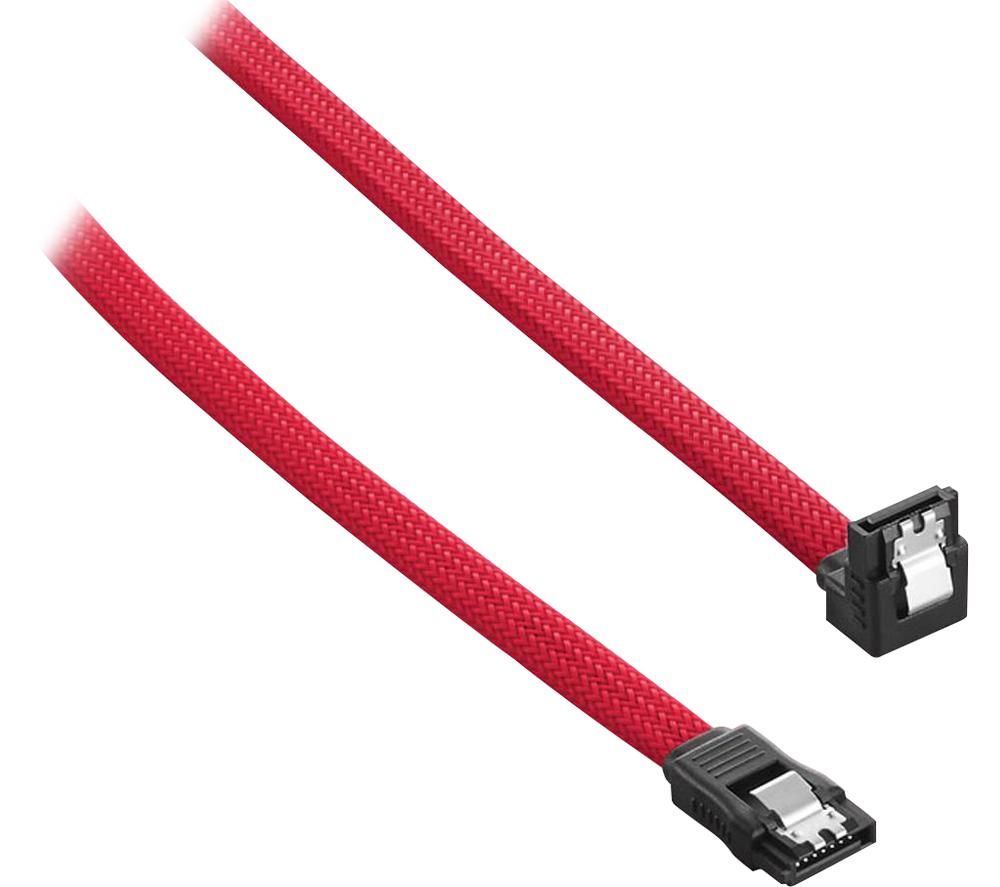 CABLEMOD ModMesh 60 cm Right Angle SATA 3 Cable - Red, Red