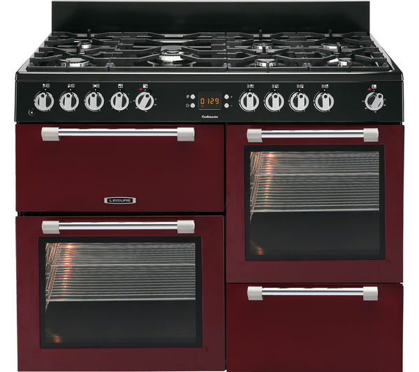 LEISURE Cookmaster CK110F232R Dual Fuel Range Cooker - Red & Chrome, Red
