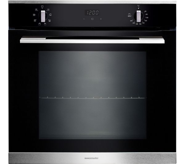 RANGEMASTER RMB608BL/SS Electric Oven - Black & Stainless Steel, Stainless Steel