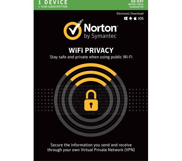 NORTON Wi-Fi Privacy - 1 year for 1 device (download)