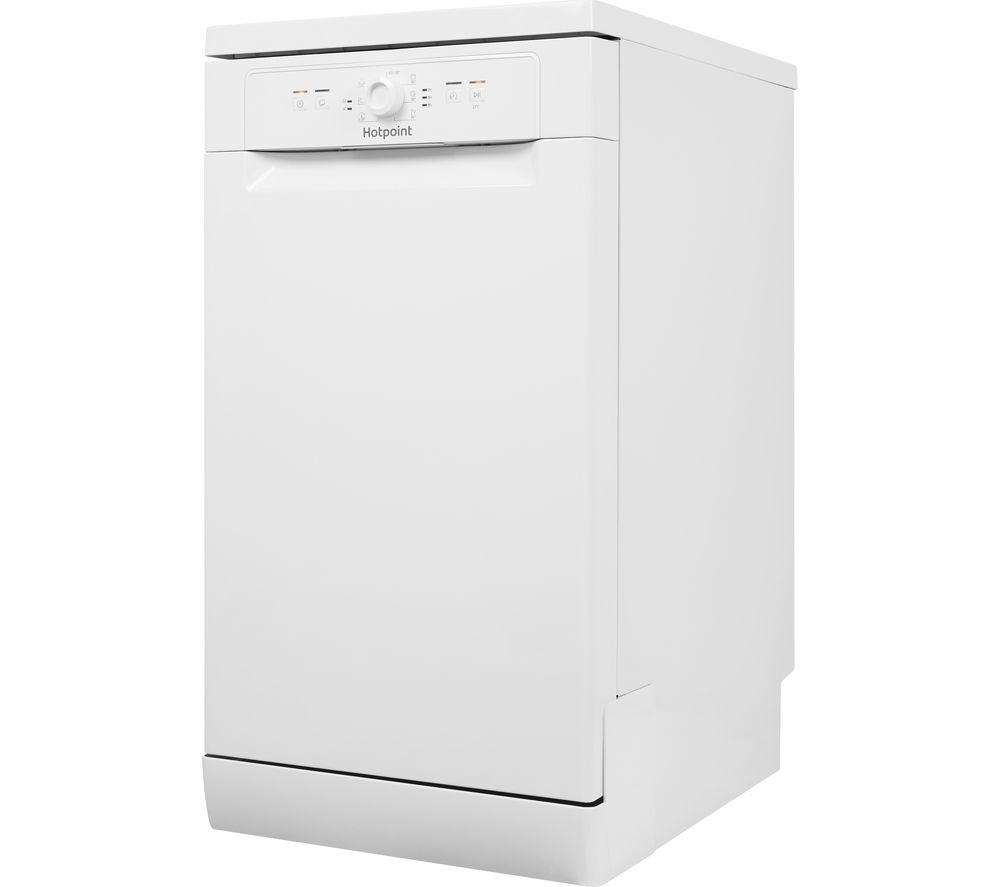 HOTPOINT HSFE 1B19 UK Slimline Dishwasher - White, White