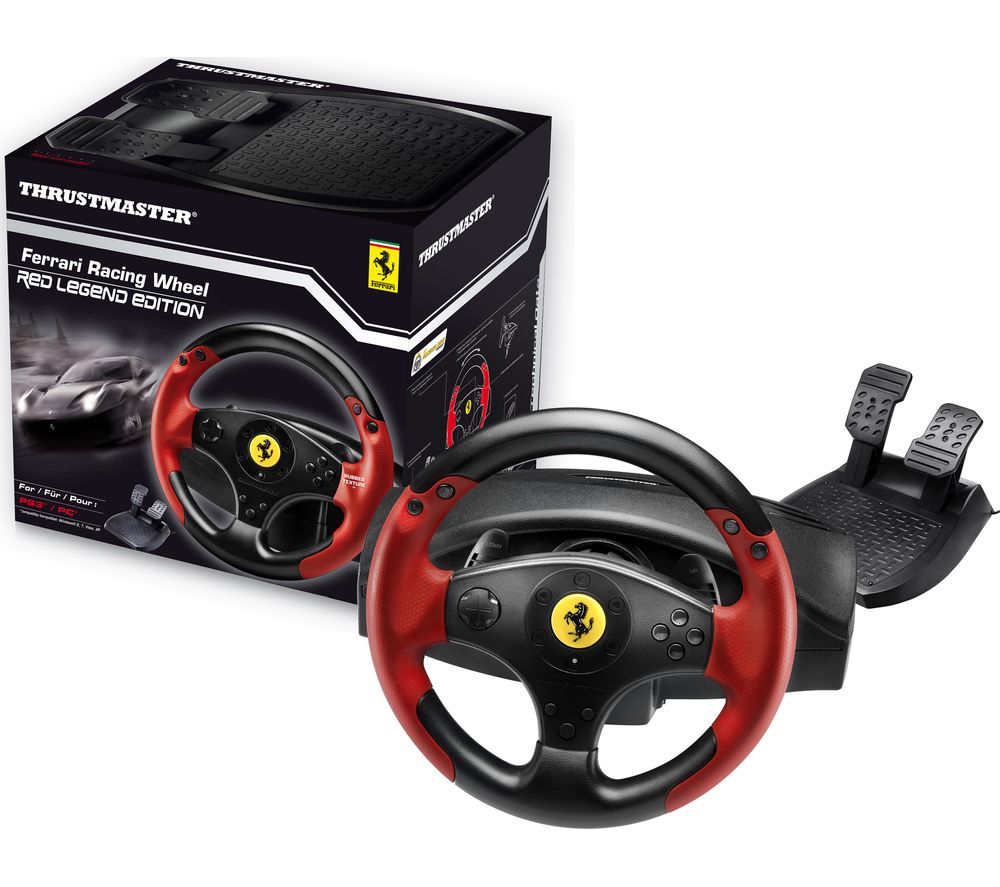 THRUSTMASTER Red Legend Ferrari Racing Wheel & Pedals - Red & Black, Red