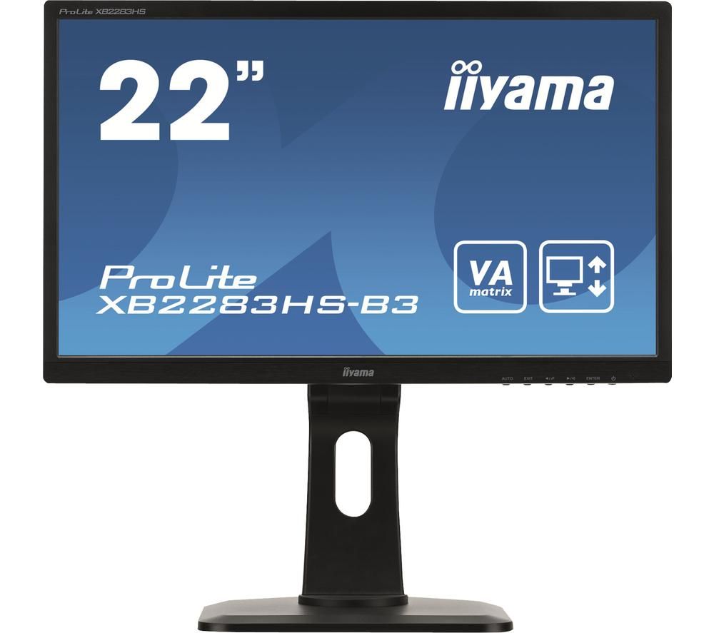 IIYAMA ProLite XB2283HS-B3 22' Full HD LCD Monitor - Black, Black