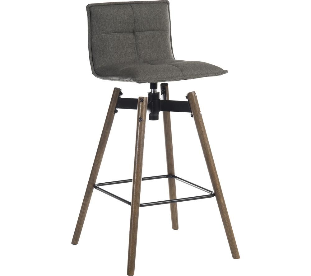 TEKNIK 6977GREY-DK Spin Bar Stool Chair - Grey, Grey