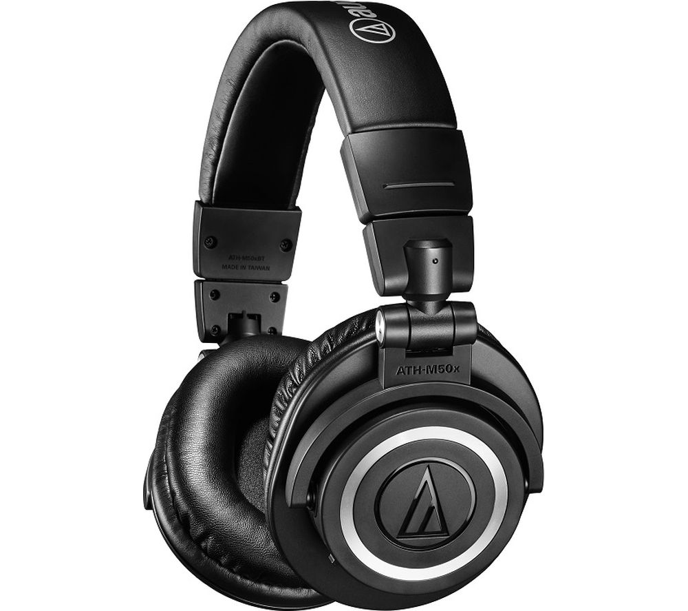 AUDIO TECHNICA ATH-M50XBT Wireless Bluetooth Headphones - Black, Black