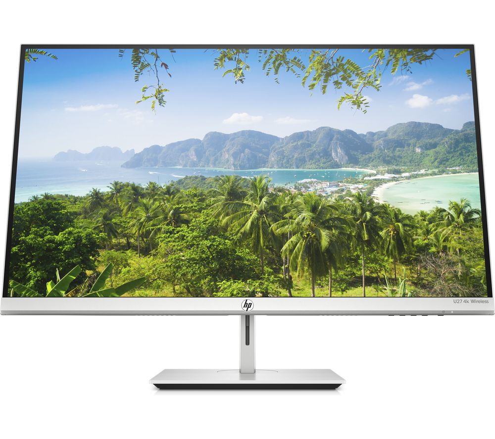 HP U27 Wireless 4K Ultra HD 27" IPS LCD Monitor - Black & Silver, Silver/Grey,Black