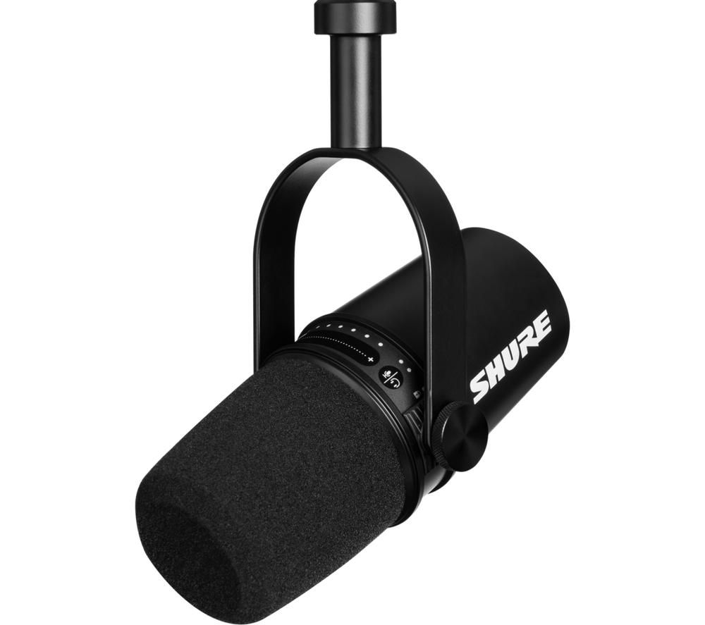 SHURE MV7-K USB Microphone - Black, Black