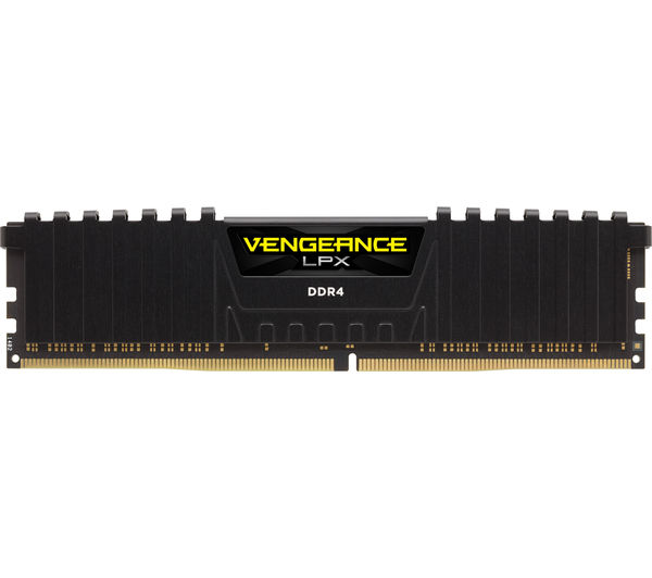 CORSAIR Vengeance LPX Black DDR4 PC Memory - 2 x 4 GB DIMM RAM, Black