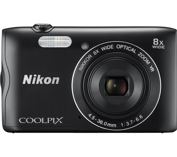 NIKON COOLPIX A300 Compact Camera - Black, Black