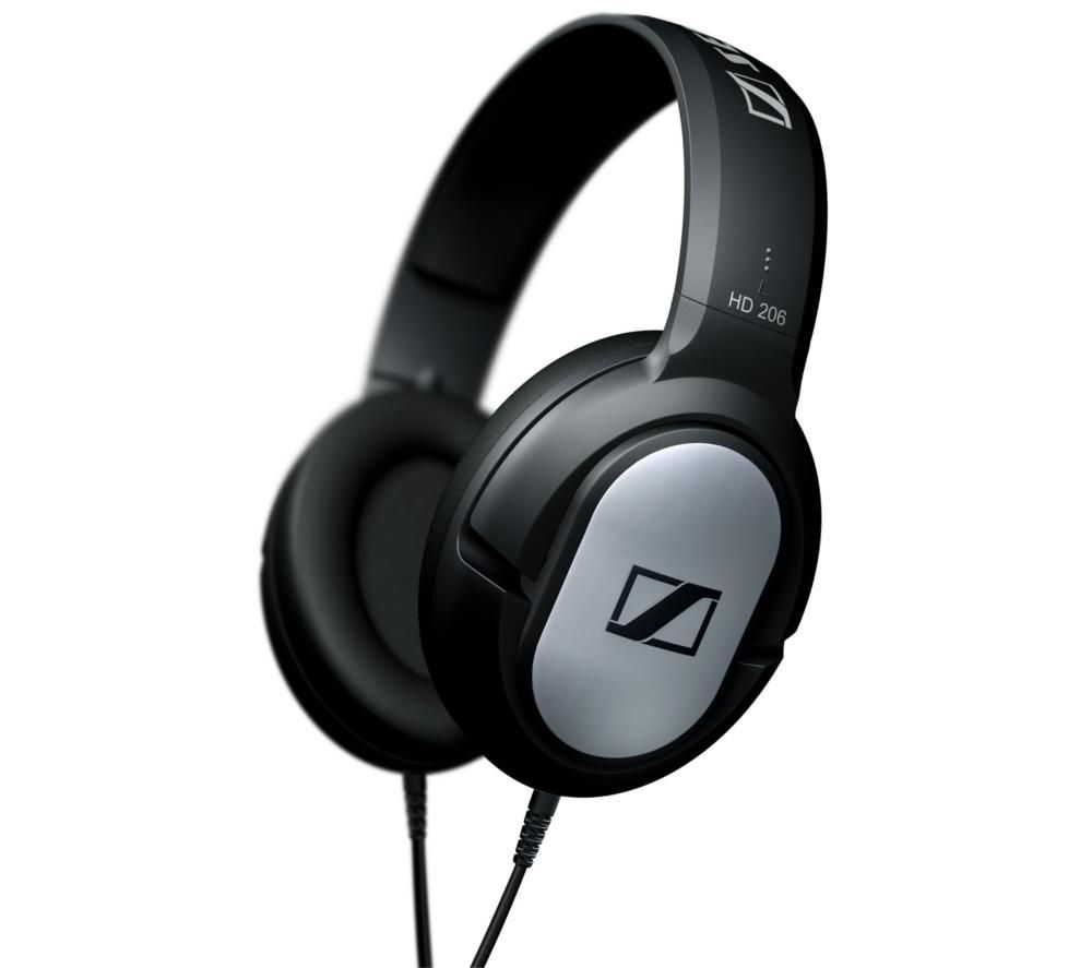 SENNHEISER HD 206 Headphones - Black & Silver, Black