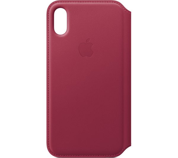 APPLE iPhone X Leather Case - Berry