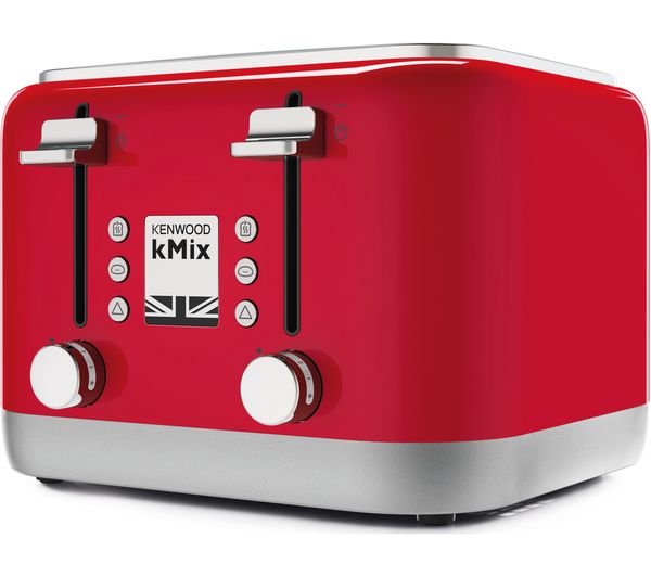 KENWOOD KMIX TFX750RD 4-Slice Toaster - Red, Red