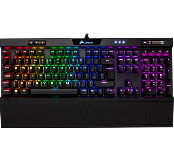 CORSAIR K70 RGB MK.2 Mechanical Gaming Keyboard - Red Switches, Black