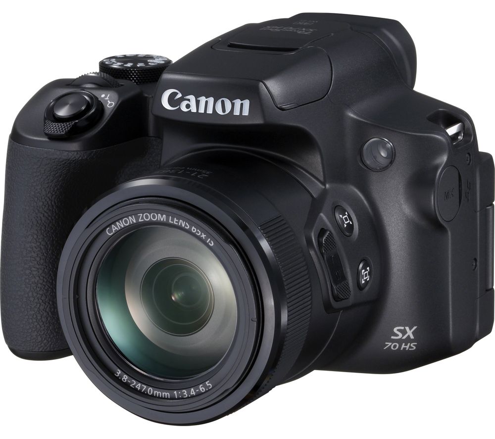 CANON PowerShot SX70 HS Bridge Camera - Black, Black