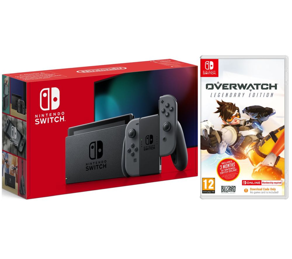 NINTENDO Switch & Overwatch: Legendary Edition Bundle - Grey, Grey