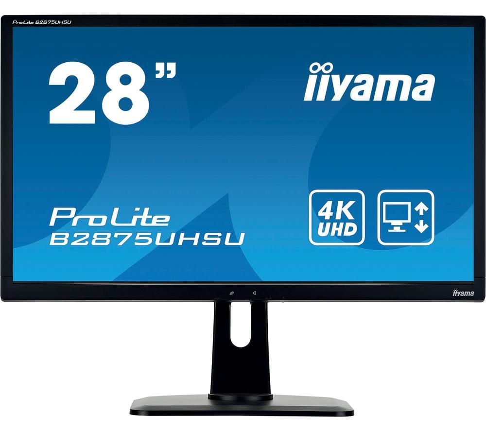 IIYAMA ProLite B2875UHSU-B1 4K Ultra HD 28” LCD Monitor - Black, Black