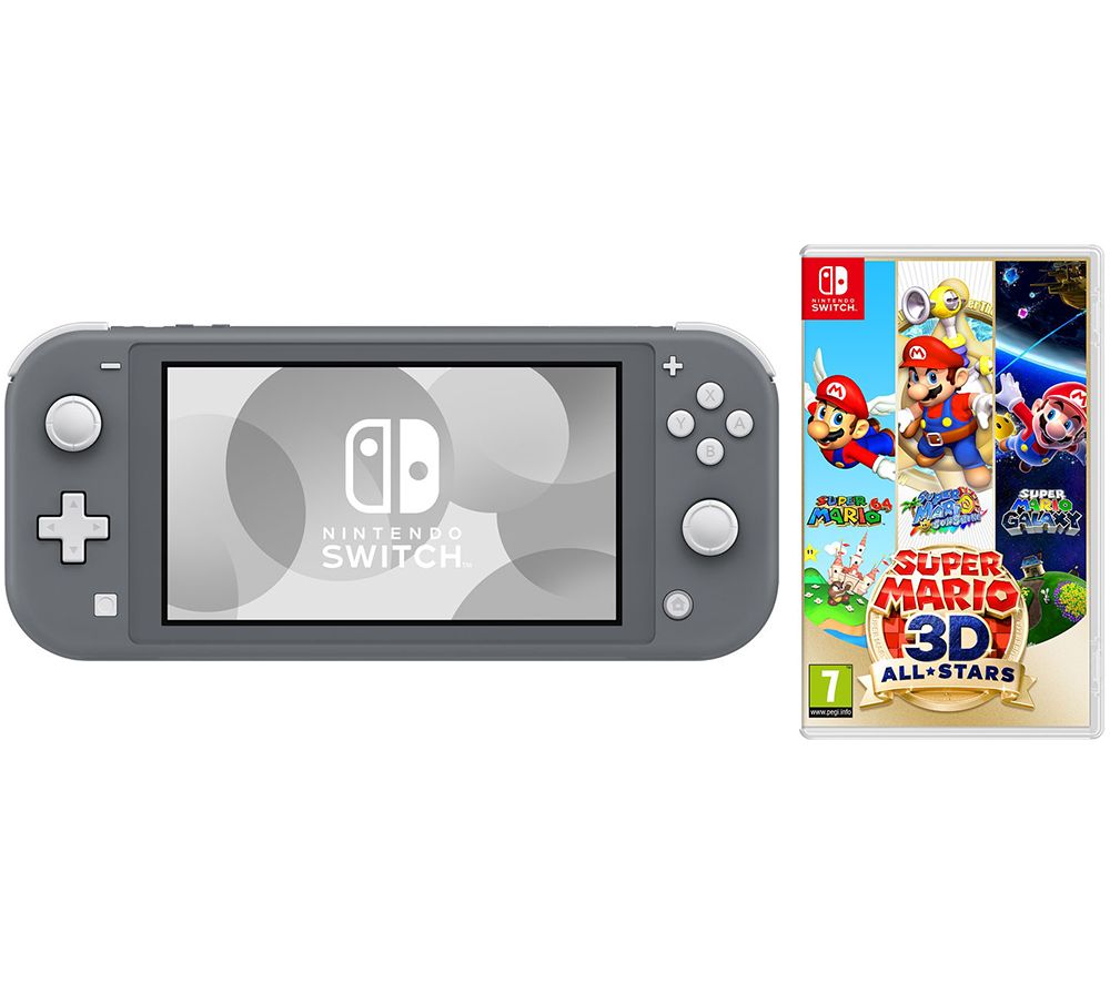 NINTENDO Switch Lite & Super Mario 3D All-Stars Bundle - Grey, Grey