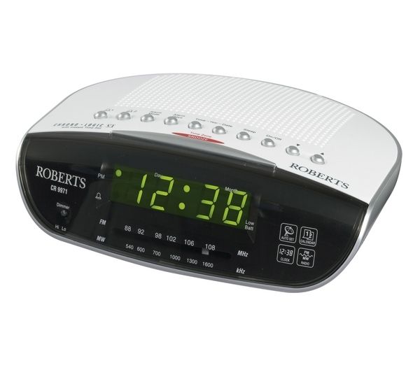 ROBERTS CR9971 Chronologic VI Analogue Clock Radio - Silver, Silver