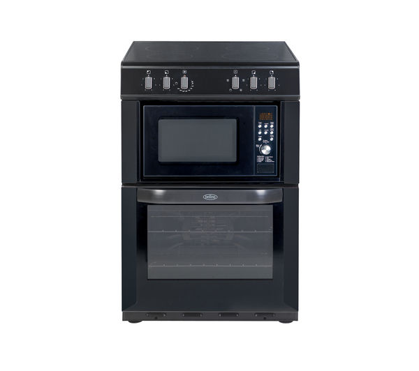 BELLING FSE60DOMW Electric Cooker with Microwave Oven - Black, Black